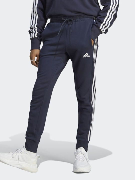 Adidas Essentials French Terry Παντελόνι Φόρμας με Λάστιχο Navy Μπλε