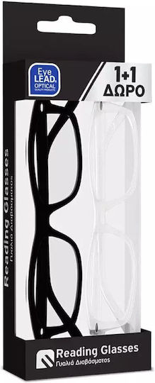 Eyelead Women's Reading Glasses +3.00 Black / Transparent 2pcs