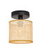 Viokef Erica Ceiling Mount Light 15cm Beige with Socket E14