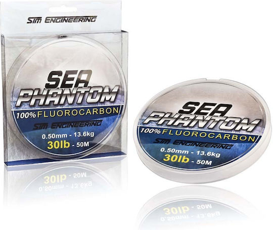 Sim Engineering Sea Phantom Πετονιά Ψαρέματος Fluorocarbon 50m / 0.45mm