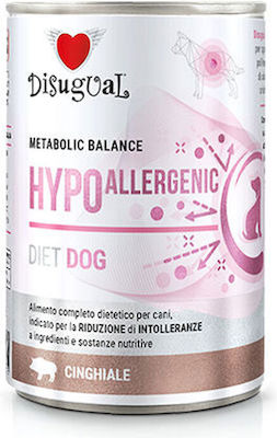 Disugual Metabolic Balance Hypoallergenic Canned Diet Wet Dog Food with Wild Boar 1 x 400gr