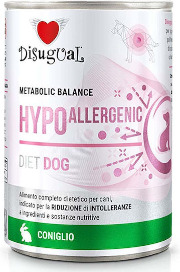 Disugual Metabolic Balance Hypoallergenes Nasses Hundefutter in Dose Diät mit Kaninchen Diät 400g