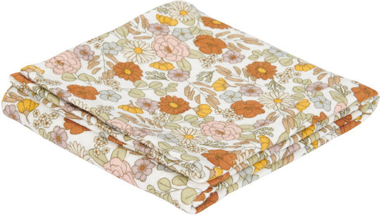 Little Dutch Κουβέρτα Κούνιας Vintage Little Flowers Βαμβακερή Μπεζ 120x120εκ.