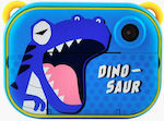 Skysonic Instant Kids Kompakte Kamera 12MP mit Bildschirmgröße 2.4" Dinosaurier Blau