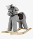 Tryco Wooden Rocking Toy Horse for 3+ months Gray