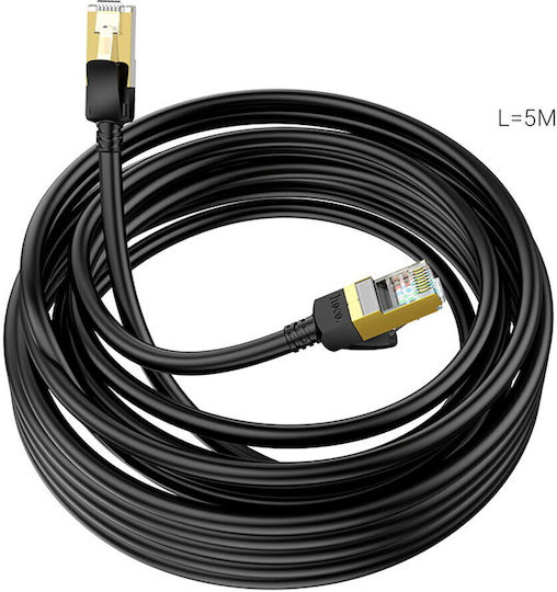 Hoco U/UTP Cat.6 (Gigabit) Καλώδιο Δικτύου Ethernet 5m Μαύρο