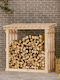 vidaXL Hölzernes Box Holzlagerung 108x64.5x109cm Beige