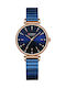 Curren Watch with Blue Metal Bracelet