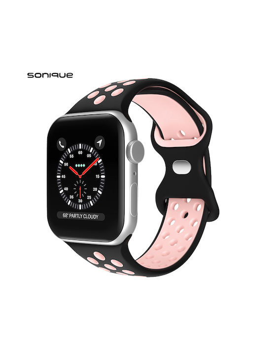 Sonique Λουράκι Σιλικόνης Μαύρο / Ροζ (Apple Wa...