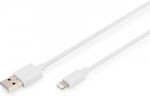 Digitus USB-A zu Lightning Kabel Weiß 2m (DB-600106-020-W)