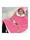 Huggle Plush Blanket Velvet with Sleeves 70x90cm. Rose