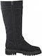 Leder Damenstiefel Schwarz