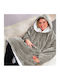 Huggle Plush Κουβέρτα Βελουτέ με Μανίκια 70x90εκ. Gray