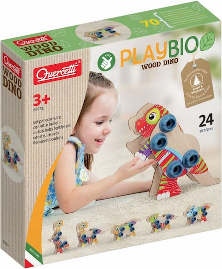 Quercetti Wooden Construction Toy Dino for Children 3+ years+ Years