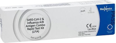 Medomics Sars-CoV-2 & Influenza A/B Combo 1Stück Selbsttest auf Covid und Grippe Antigene
