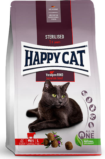Happy Cat Supreme Ξηρά Τροφή για Ενήλικες Γάτες με Βοδινό 10kg