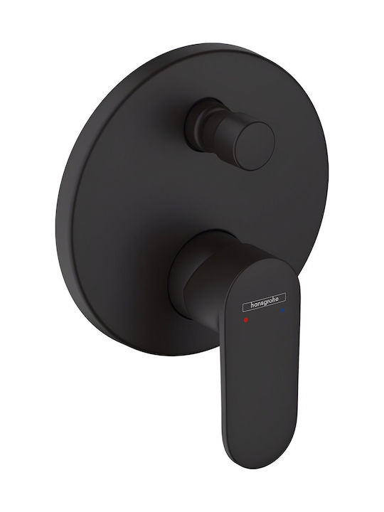 Hansgrohe Vernis Blend Μίκτης Μπαταρίας Εντοιχισμού για Ντουζιέρα 2 Εξόδων Μαύρος