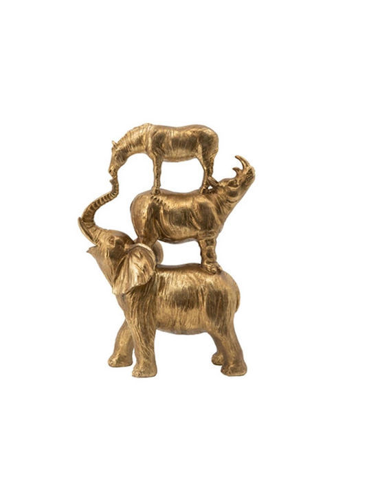Artekko Διακοσμητικό Αγαλματίδιο από Μέταλλο Ζώα Ζούγκλας 26.5x12x36cm