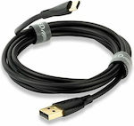 QED USB 2.0 Cable USB-C male - USB-A male Μαύρο 0.75m (QE8184)