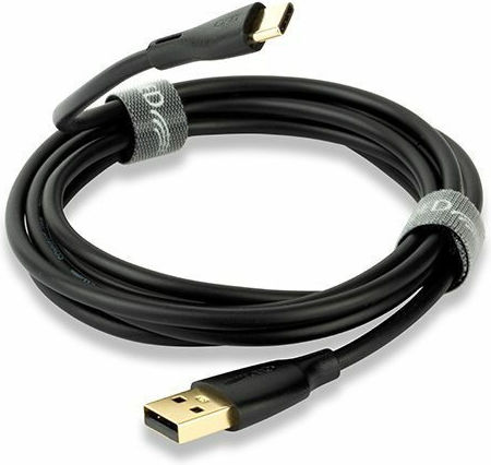 QED USB 2.0 Cable USB-C Male - USB-A Black 0.75m QE8184