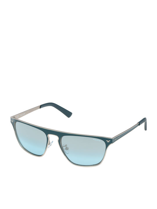 Police Damen Sonnenbrille mit Blau Kunststoff G...