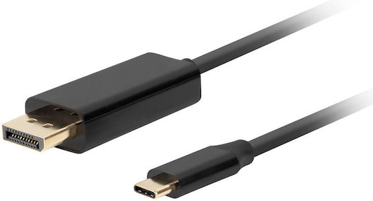 Lanberg USB 3.2 Video Cable USB-C male - DisplayPort Μαύρο 1m CA-CMDP-10CU-0010-BK