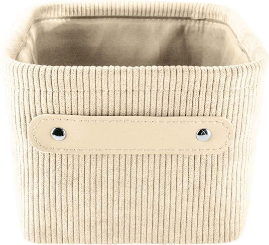 Kleine Wolke Storage Basket Fabric Beige 22x17x11.5cm 1pcs