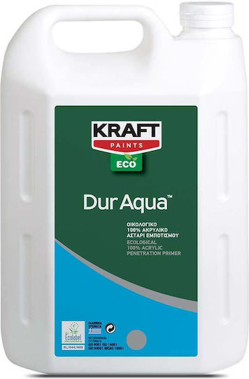 Kraft Eco Dur Aqua Primer Ακρυλικό Αστάρι Εμποτισμού Transparent Suitable for Plasterboard / Construction Materials 1lt