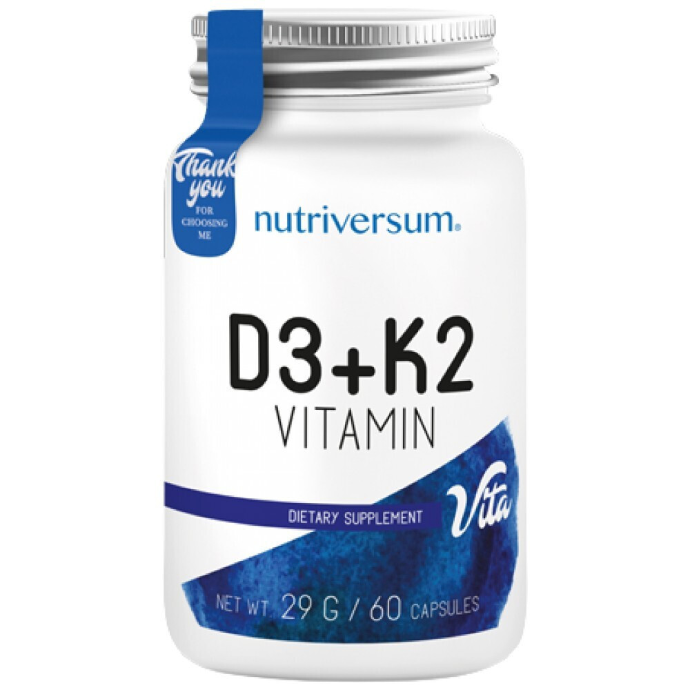 Nutriversum D3 + K2 Vitamin 60 κάψουλες Skroutz.gr