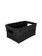 Kleine Wolke Aspera Καλάθι Αποθήκευσης Πλαστικό Μαύρο 28x18.5x12cm