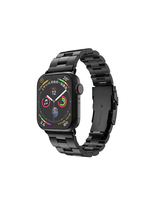 Techsuit W036 Λουράκι Ανοξείδωτο Ατσάλι Μαύρο (Apple Watch 38/40/41mm)