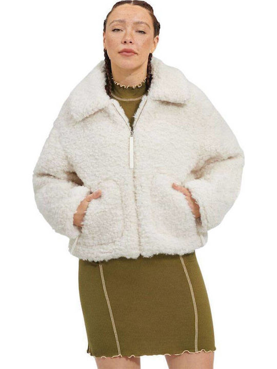 UGG Scurtă Blană de damă Alb