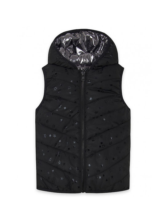 Sleeveless double-sided jacket black-silver B (22482421)