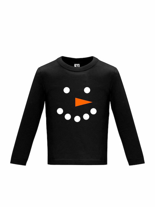 Kinder Langarmshirt "Schneebaby", Schwarz