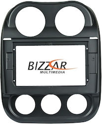 Bizzar DIN Fascia Panels 2 Din Compatible with Screen 9" for Jeep Compass 2012-2016