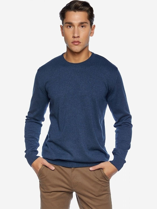 Brokers Jeans Пуловер С Дълъг Ръкав Индиго