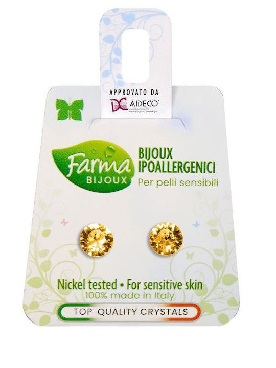 Farma Bijoux Xirius LT Hypoallergenic Kids Earrings Studs with Stones from Silver