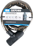 Oxford Barrier Αντικλεπτική Κουλούρα Μοτοσυκλέτας με Μήκος 140εκ. Μαύρο Χρώμα
