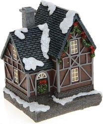 JK Home Decoration Weihnachts- Beleuchtete Dekorative Darstellung Braun mit Batterie 10x8x8cm