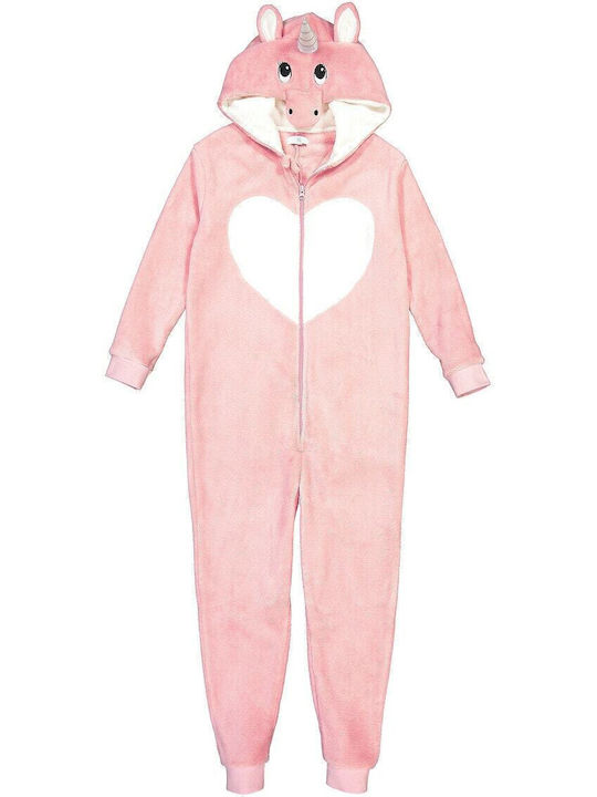 La Redoute Collections Kinder Einteiliger Schlafanzug Winterlich Fleece Rosa