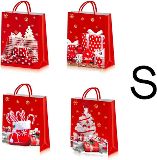 Total Gift Χάρτινη Χριστουγεννιάτικη Τσάντα για Δώρο 18x8x23εκ. (Διάφορα Σχέδια)