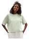 Time Off Women's T-shirt Striped Khaki