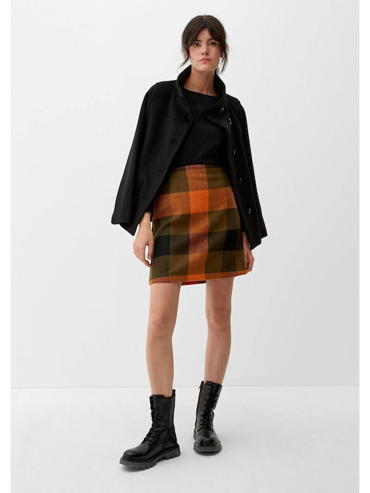 Mini Skirt Checked Multicolored