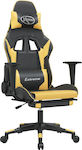 vidaXL 3143701 Gaming Chair with Footrest Black / Gold