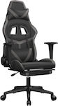 vidaXL 345438 Gaming Chair with Footrest Black / Gray