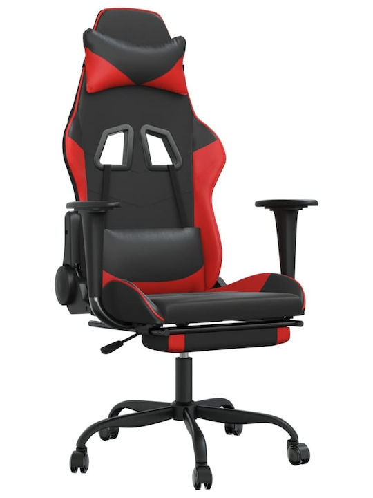 vidaXL 3143654 Gaming Chair with Footrest Black...