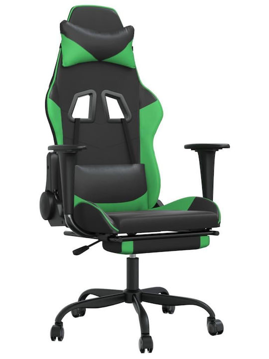 vidaXL 3143656 Gaming Chair with Footrest Black...