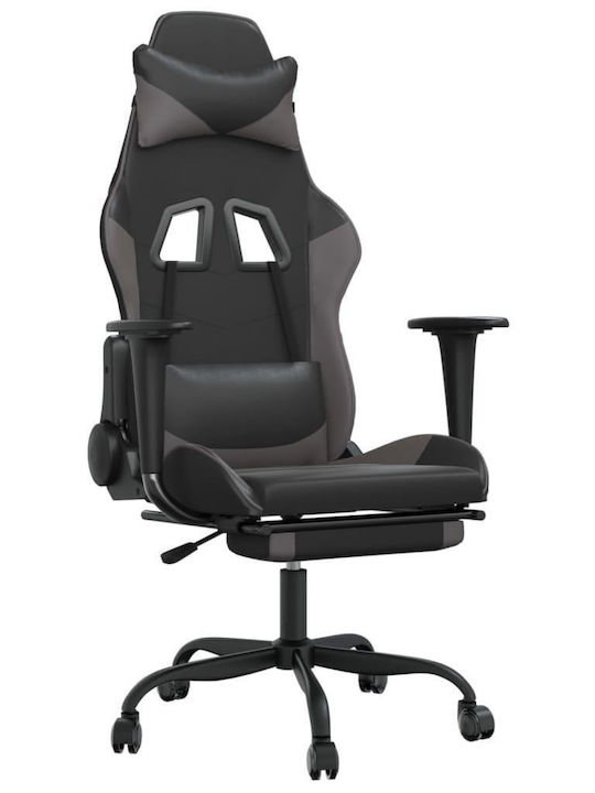 vidaXL 3143657 Gaming Chair with Footrest Black...