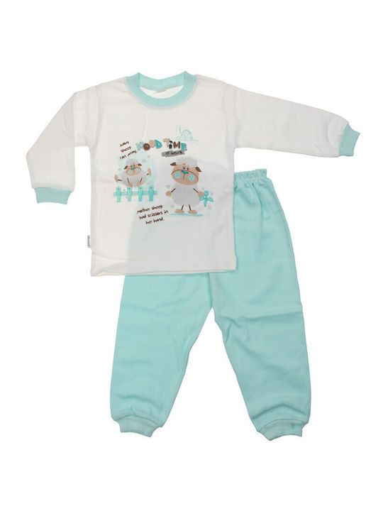 Papillon Kids Kids Winter Turquoise Pajamas