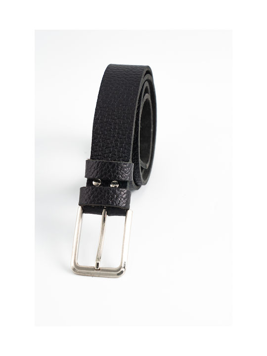 Handmade Leather Belt 3.50cm BLACK CROKO